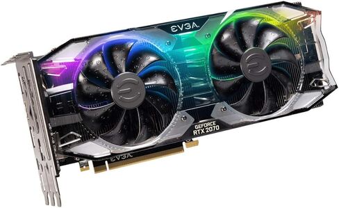 EVGA GeForce RTX 2070 XC ULTRA GAMING، 8 جيجابايت GDDR6، مراوح HDB مزدوجة وبطاقة رسومات RGB LED 08G-P4-2173-KR (متجددة) in Kuwait