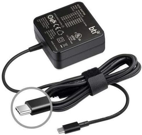 1HE08UT#ABA-TI محول تيار متردد لسطح المكتب USB من النوع C بقدرة 45 وات لـ HP، أسود in Kuwait