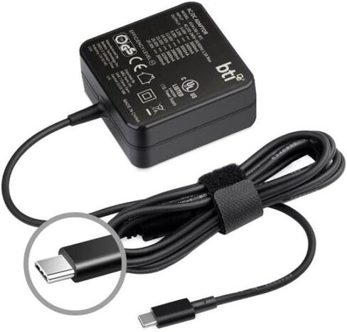 1HE08UT#ABA-TI محول تيار متردد لسطح المكتب USB من النوع C بقدرة 45 وات لـ HP، أسود in Kuwait