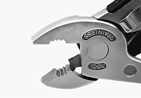 Buyohlic Multitool Wrench with 7 Tools/Pliers/Wire Cutter/Flat Screwdriver Adjustable Multi Purpose Stainless Steel Tool in Kuwait
