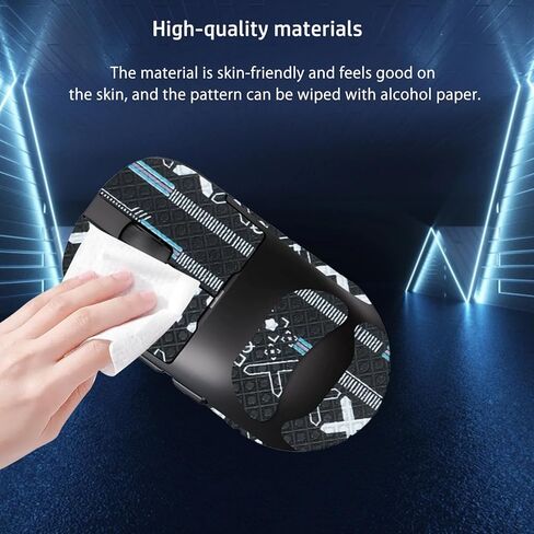 شريط قبضة الماوس NOUKAJU تغطية كاملة لـ A.Jazz AJ159APEX، شريط قبضة الماوس المضاد للانزلاق، مجموعة ترقية الفئران الاحترافية ذاتية اللصق ومقاومة للعرق (أسود) in Kuwait
