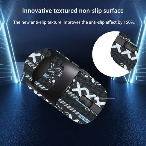 شريط قبضة الماوس NOUKAJU تغطية كاملة لـ A.Jazz AJ159APEX، شريط قبضة الماوس المضاد للانزلاق، مجموعة ترقية الفئران الاحترافية ذاتية اللصق ومقاومة للعرق (أسود) in Kuwait