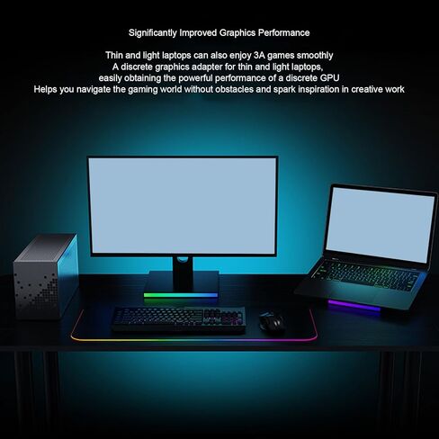 Thunderbolt 3 Expansion Chassis, 40Gbps PCIe X16 External Enclosure with 60W Fast Charging, Aluminum Alloy for Laptop Graphics in Kuwait