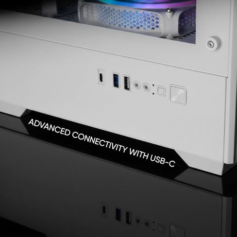حافظة كمبيوتر ألعاب Mars Gaming MC-Quantum، ATX، واجهة شبكية مع شرائط LED ARGB، زجاج مقسى كامل الجانب، 4 مراوح FDB مقاس 120 مم، دعم التبريد السائل حتى 240 مم، USB-C، أبيض in Kuwait