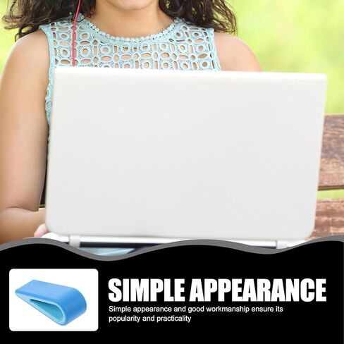 FOMIYES 2pcs حامل كمبيوتر محمول قابل للتعديل، حامل كمبيوتر محمول صغير محمول مع ارتفاع الارتفاع، حامل تبريد الكمبيوتر الأزرق لمساحة عمل المكتب in Kuwait