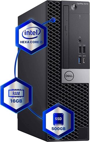 كمبيوتر مكتبي ديل اوبتيبلكس 5070 | سداسي النواة إنتل i5 (3.2) | ذاكرة وصول عشوائي DDR4 سعة 16 جيجابايت | 500 جيجابايت SSD الحالة الصلبة | ويندوز 11 بروفيشنال | كمبيوتر منزلي أو مكتبي (متجدد) in Kuwait