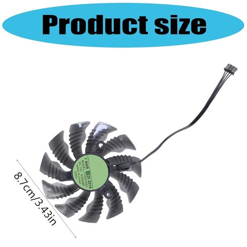 T129215SU 87mm Graphics Card Cooling Fan Replacement for 980Ti 390X 390 1060 1080 1070 1070Ti 480 580 GPU Cooling Fan in Kuwait