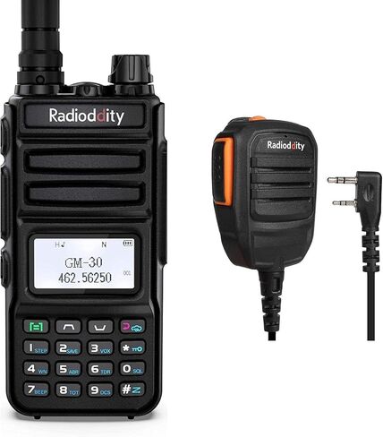 راديو Radioddity GM-30 GMRS، راديو محمول باليد 5 وات طويل المدى ثنائي الاتجاه للبالغين + ميكروفون مكبر صوت عن بعد Radioddity RS22 مع صوت واضح in Kuwait