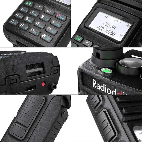 راديو Radioddity GM-30 GMRS، راديو محمول باليد 5 وات طويل المدى ثنائي الاتجاه للبالغين + ميكروفون مكبر صوت عن بعد Radioddity RS22 مع صوت واضح in Kuwait