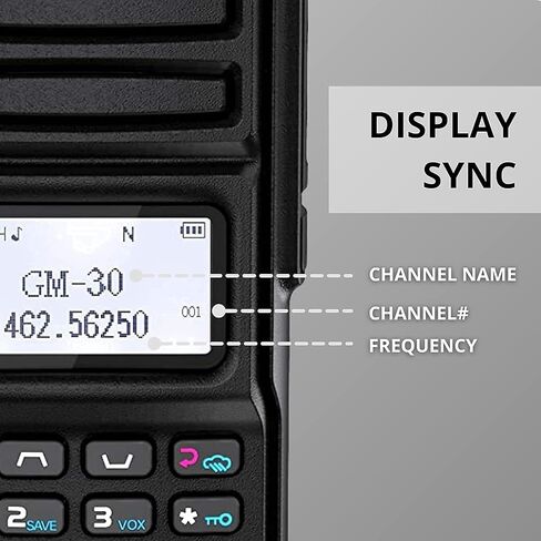 راديو Radioddity GM-30 GMRS، راديو محمول باليد 5 وات طويل المدى ثنائي الاتجاه للبالغين + ميكروفون مكبر صوت عن بعد Radioddity RS22 مع صوت واضح in Kuwait