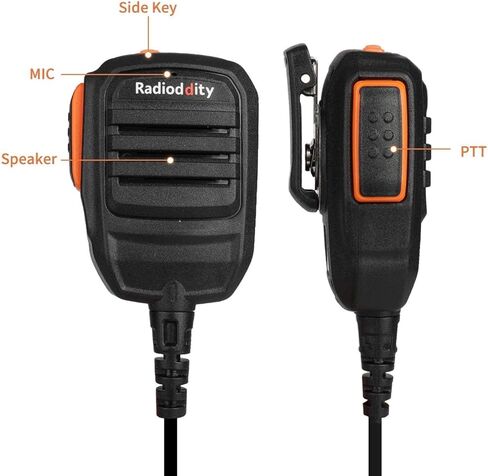 راديو Radioddity GM-30 GMRS، راديو محمول باليد 5 وات طويل المدى ثنائي الاتجاه للبالغين + ميكروفون مكبر صوت عن بعد Radioddity RS22 مع صوت واضح in Kuwait