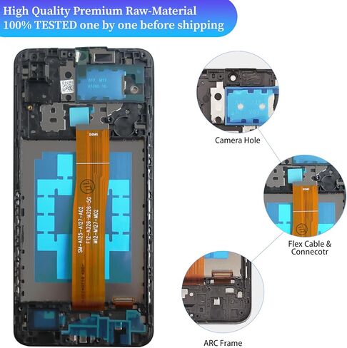 for Samsung Galaxy A12 A125U Screen Replacement with Frame A12 Nacho a127 s127dl a125a a125w LCD Display Touch Digitizer Assembly with Repair Tool Kits 6.5 inch in Kuwait