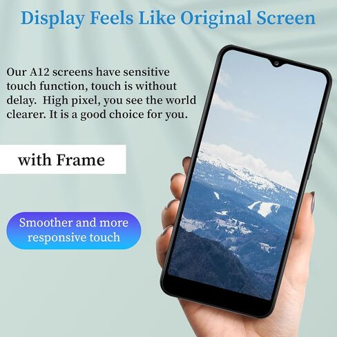 for Samsung Galaxy A12 A125U Screen Replacement with Frame A12 Nacho a127 s127dl a125a a125w LCD Display Touch Digitizer Assembly with Repair Tool Kits 6.5 inch in Kuwait