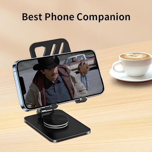 حامل سطح المكتب لجهاز iPhone Android اللوحي، فولاذ كربوني قابل للتعديل والطي، متوافق مع أجهزة iPad مقاس 4.7-16.5 بوصة، والأجهزة اللوحية، والشاشات المحمولة، وKindle. in Kuwait