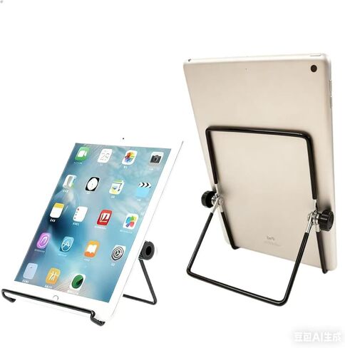 حامل كمبيوتر لوحي لجهاز iPad حامل مكتب، ملحقات مكتب منزلي قابل للطي للسفر لحامل iPad وحامل أجهزة iPad وأساسيات الكلية وشاشة محمولة تناسب علامات التبويب iPhone 4-15.9 بوصة باللون الأسود in Kuwait
