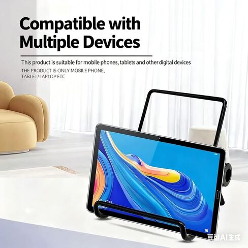حامل كمبيوتر لوحي لجهاز iPad حامل مكتب، ملحقات مكتب منزلي قابل للطي للسفر لحامل iPad وحامل أجهزة iPad وأساسيات الكلية وشاشة محمولة تناسب علامات التبويب iPhone 4-15.9 بوصة باللون الأسود in Kuwait