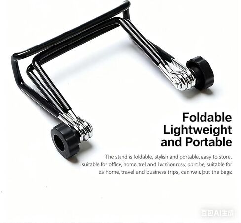 حامل كمبيوتر لوحي لجهاز iPad حامل مكتب، ملحقات مكتب منزلي قابل للطي للسفر لحامل iPad وحامل أجهزة iPad وأساسيات الكلية وشاشة محمولة تناسب علامات التبويب iPhone 4-15.9 بوصة باللون الأسود in Kuwait