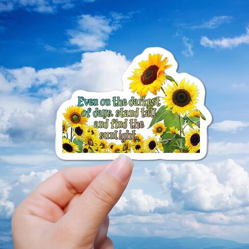 3.5" Sunflower Yellow Even on the Darkest Days Quote in Kuwait