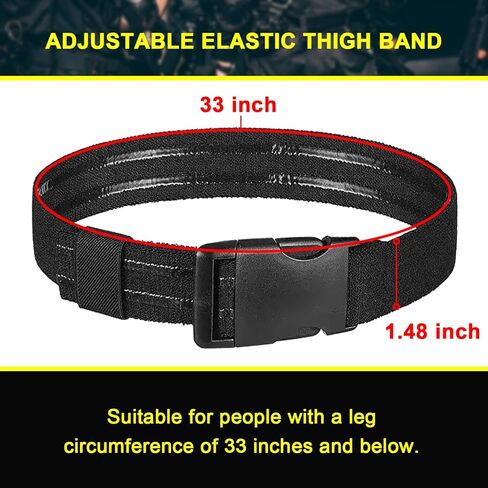 2 Pack EDC Tactical Leg Strap, Thigh Strap Belt for Leg Holster for Hunting & Outdoor EDC Leg Holder with Quick-Release Buckle, Tactical Thigh Strap Leg Belt for Men Women in Kuwait