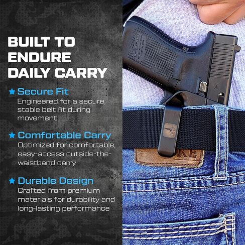 حافظة لـ Glock 26 27 33 - حافظة OWB للحمل المخفي/تناسب مخصص لبندقيتك - خارج حزام الخصر - الراحة والإخفاء - EDC - حافظة البندقية in Kuwait