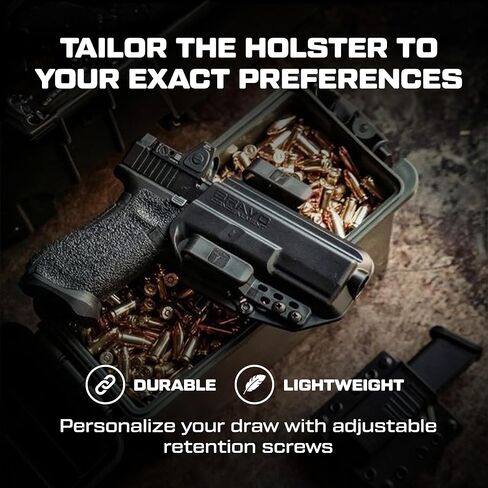 حافظة لـ Glock 26 27 33 - حافظة OWB للحمل المخفي/تناسب مخصص لبندقيتك - خارج حزام الخصر - الراحة والإخفاء - EDC - حافظة البندقية in Kuwait