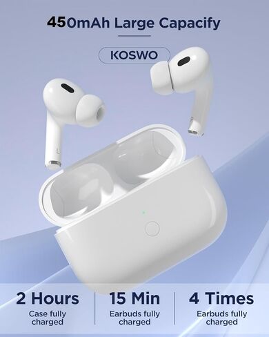 علبة شحن لاسلكية بديلة متوافقة مع الجيل الثالث من AirPods Pro، حافظة شاحن لاسلكي بقدرة 450 مللي أمبير في الساعة مع مزامنة اقتران بلوتوث، شحن سريع لمدة 15 دقيقة، USB-C وشحن لاسلكي، بدون سماعات أذن in Kuwait