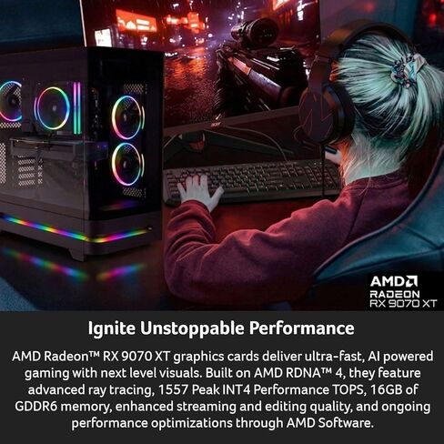 كمبيوتر الألعاب آيسر نيترو 85 | معالج ايه ام دي رايزن 9 9900X | رسومات AMD Radeon RX 9070 XT | 16 جيجابايت DDR5 | 1 تيرابايت الجيل الرابع SSD | واي فاي 7 | ويندوز 11 هوم | N85-100-UR37 in Kuwait