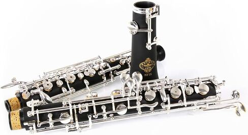 جسم خشبي مركب من Rochix Oboe للأطفال من المستوى CH13 مطلي بالفضة بدرجة C شبه أوتوماتيكية مع 1 قصب، 1 قطعة قماش للتنظيف، 1 مسحة المزمار، 1 مسند إبهام، 1 حافظة والمزيد in Kuwait
