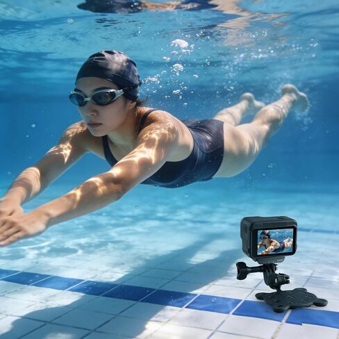 حامل حمام السباحة لـ Insta360 X5 X4 Air ACE PRO 2 محول كأس شفط لكاميرا DJI Osmo 360 Action 6 5 Nano لـ Gopro Hero 13 12 Max 2 ملحقات in Kuwait