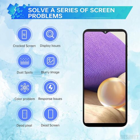 بديل شاشة Samsung Galaxy A23 مع إطار شاشة LCD تعمل باللمس ومحول رقمي كامل وزر جانبي ومكبر صوت ومحرك اهتزاز ومجموعة أدوات إصلاح الزجاج SM-A235F (A235F/DS A235M/DS) in Kuwait