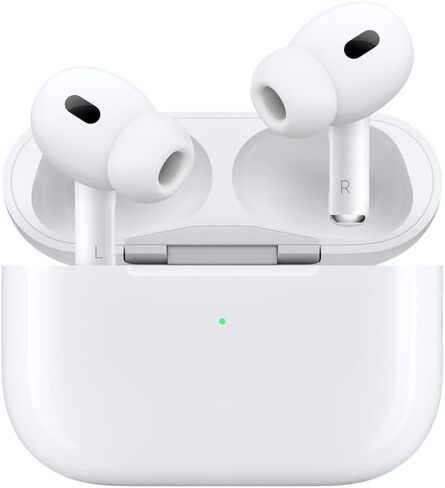سماعات أذن لاسلكية Apple AirPods Pro (الجيل الثاني)، حافظة شحن MagSafe مخصصة للصوت المكاني (USB-C) وسماعات رأس بلوتوث لأجهزة iPhone (MTJV3) in Kuwait