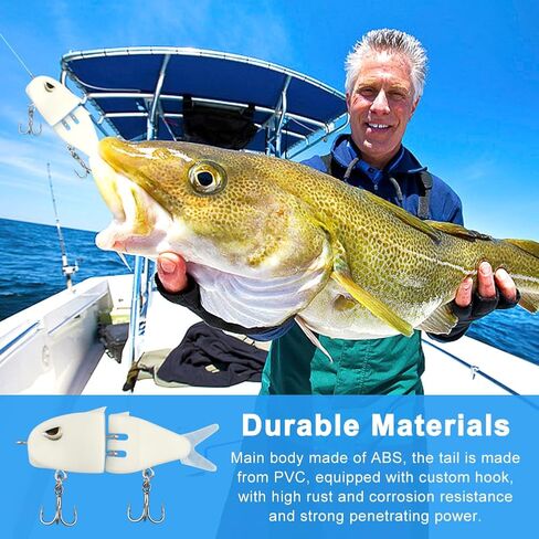 2Pcs Mini Glide Bait for Bass Fishing, Multi Jointed Swimbait Wobbler for Freshwater Saltwater, Ideal Fishing Gear for Family Friend in Saudi Arabia