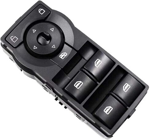 وحدة تحكم في مفتاح النافذة 92225343 مفتاح نافذة للتحكم في الطاقة الكهربائية مناسب لـ Holden Commodore VE 06-13 ضوء LED أحمر LHD 92225341 (اللون: أسود) in Kuwait