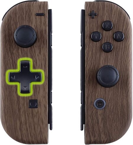 غلاف جويكون ذو ملمس ناعم للغاية من الخشب المحبب (إصدار D-Pad) مع مجموعة كاملة من الأزرار لجهاز نينتندو سويتش، لوحة أمامية بديلة لمنصة نينتندو سويتش - قاعدة جوي كون غير متضمنة in Kuwait