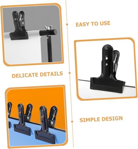 Gadpiparty 4pcs Backdrop Clamps Heavy Duty Cold Rolled Steel Fixing Clips for Photography Backgrounds Versatile and Stylish Design Setup Compatible Various Cloths in Kuwait