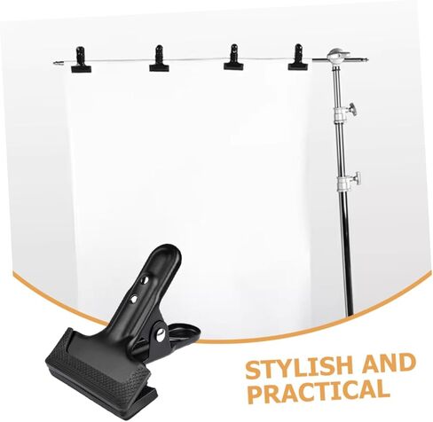 Gadpiparty 4pcs Backdrop Clamps Heavy Duty Cold Rolled Steel Fixing Clips for Photography Backgrounds Versatile and Stylish Design Setup Compatible Various Cloths in Kuwait