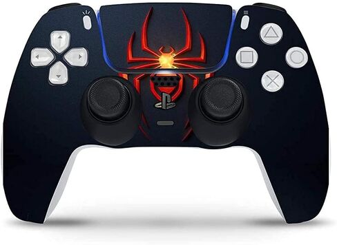 ملصقات لاصقة من الفينيل Black Spider Man UV 3M لوحدة تحكم إصدار قرص PlayStation 5 واثنين من الملصقات ذات الإحساس المزدوج 5 تصميم وحدة التحكم وجهاز التحكم باللون الأسود PS5 [لعبة فيديو] in Kuwait