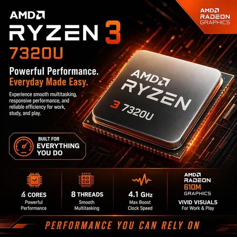 Custom Lenovo New V15 Student & Business Laptop, Powerful AMD Ryzen 3 7320U (Beat i7-1160G7), 15.6" FHD Display, 16GB RAM, 256GB / 512GB / 1TB SSD, RJ-45, Wi-Fi 6, Windows 11 Pro in Kuwait