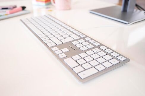 CHERRY KC 6000، لوحة مفاتيح بتصميم نحيف، تخطيط الاتحاد الأوروبي (QWERTY)، سلكي (منفذ USB-A)، مفاتيح هادئة، ملصق متين، فضي (متجدد) in Kuwait