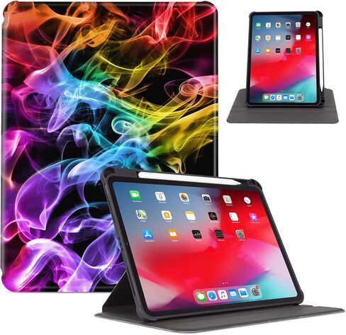 حافظة Vimorco لجهاز iPad Air 11 بوصة M3/ M2، لجهاز iPad Air 5th (2022)/الجيل الرابع (2020) 10.9 بوصة، لجهاز iPad Pro 11 بوصة غطاء الجيل الرابع/الثالث/الثاني/الأول، حامل دوار 360 درجة، حامل قلم رصاص وظهر شفاف، طائر طنان in Kuwait