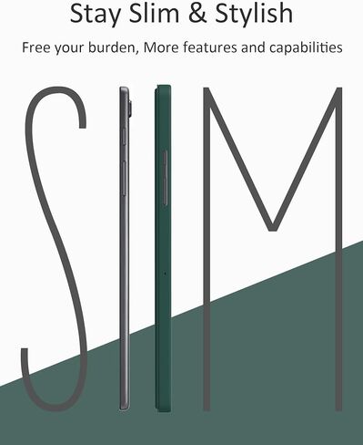 Case for Samsung Galaxy Tab S10 Lite / S10 FE / S9 FE 5G 10.9" / S9 11-Inch, Soft TPU Back Case Slim Lightweight Smart Auto Sleep/Wake Trifold Stand Cover with S Pen Holder, Dark Green in Saudi Arabia