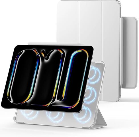حافظة لجهاز iPad Pro 11 بوصة (M5/M4) 2025/2024، حافظة حماية مغناطيسية قابلة للإزالة، تصميم منزلق ثلاثي المواضع، حماية نحيفة وخفيفة الوزن بأربعة زوايا، تنبيه ونوم تلقائي (أرجواني) in Kuwait