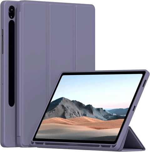 Case for Samsung Galaxy Tab S10 Lite / S10 FE / S9 FE 5G 10.9" / S9 11-Inch, Soft TPU Back Case Slim Lightweight Smart Auto Sleep/Wake Trifold Stand Cover with S Pen Holder, Dark Green in Saudi Arabia