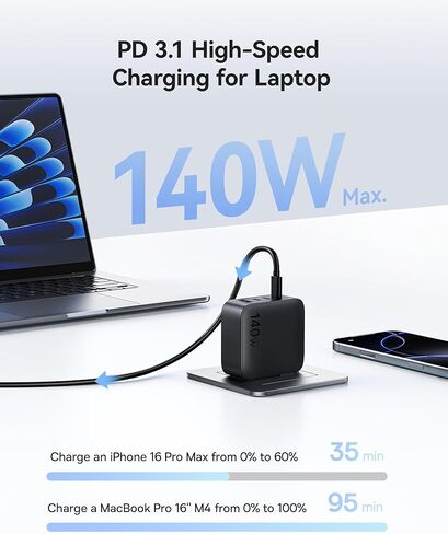 Baseus PD3.1 140W USB C Charger, PPS Fast Charger Type C & 30W USB C Charging Block with USB-C Cable 2 Pack in Kuwait