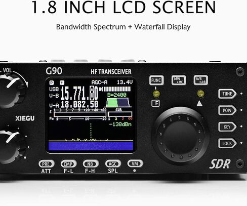 حزمة مع حامل G90-H2 وتوسيع CE-19، وراديو Xiegu G90 HF 20 وات SSB/CW/AM/FM هيكل SDR مع موالف هوائي تلقائي مدمج in Kuwait