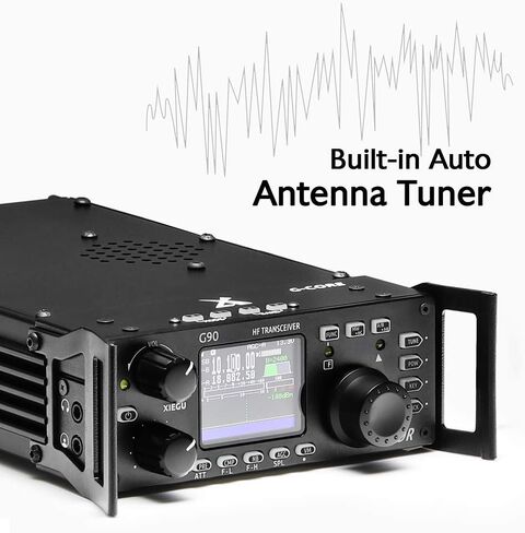 حزمة مع حامل G90-H2 وتوسيع CE-19، وراديو Xiegu G90 HF 20 وات SSB/CW/AM/FM هيكل SDR مع موالف هوائي تلقائي مدمج in Kuwait