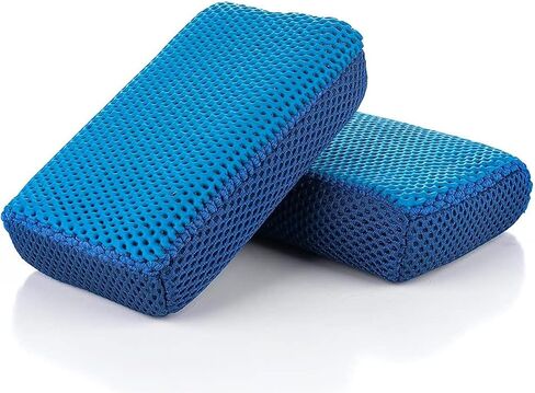 The Rag Company - Ultra Clay Scrubber - إزالة سريعة وفعالة لملوثات الطلاء والرذاذ الخفيف والمزيد؛ تصميم مزدوج الجوانب للتنظيف وأعمال الطين؛ زجاج نظيف عميق (عبوتان) in Saudi Arabia