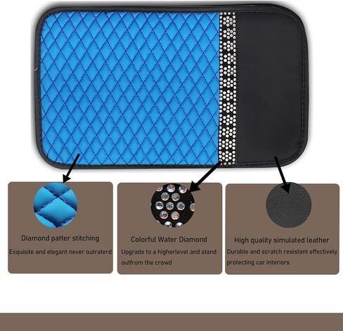 حزمة مسند أذرع Ugshy Pack-1 Universal Car Box ، حصيرة من جلد الألياف ، حصيرة وحدة التحكم في مسند الأذرع المقاومة للماء ، تناسب معظم السيارات ، سيارات الدفع الرباعي ، شاحنة (حمراء النبيذ) in Saudi Arabia