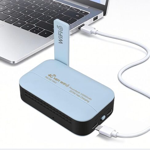 Alomejor Portable Router, 10000mAh Battery, 4G Wireless with SIM Card Slot, HighSpeed Internet for Business and Outdoor Travel in Kuwait