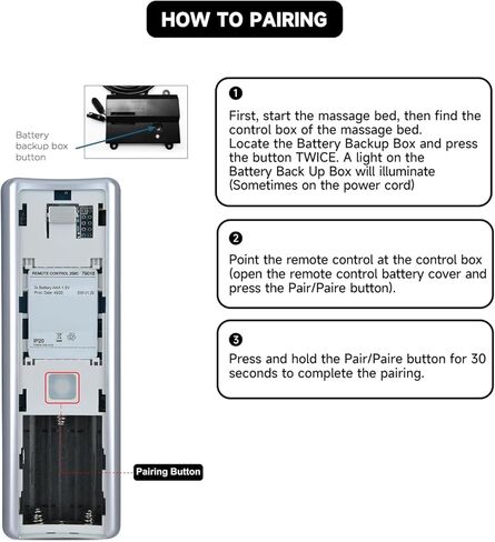 استبدال جهاز التحكم عن بعد لقاعدة السرير القابلة للتعديل Serta Motion iSeries أو Motion Essentials III in Kuwait